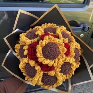 Sunflower bunch crochet